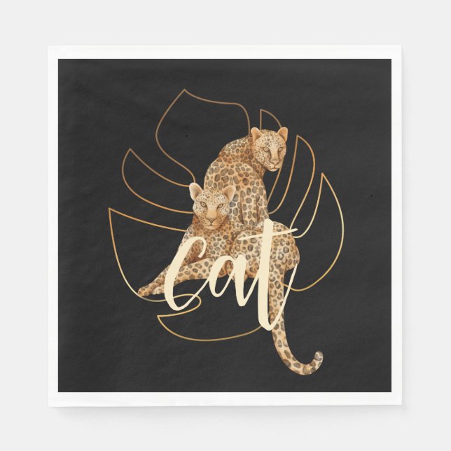 Leopard papper pappersservett (Framsidan)