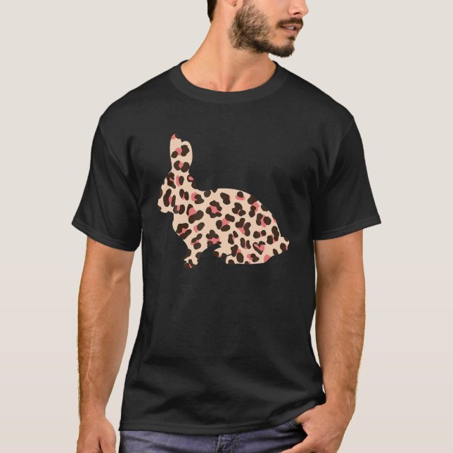 Leopard Påskhare Rabbit Älskare Womens Girls Kid T Shirt (Framsida)