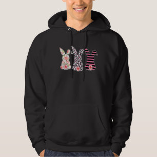 Leopard Påskhare Rabbit Trio Cute Påsk Dag 5 Hoodie