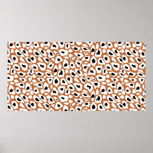 Leopard pattern, african animal print design poster