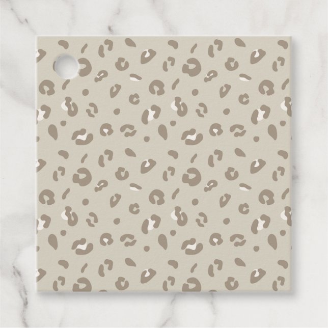 Leopard Pattern Gåvor Etiketter (Framsida)