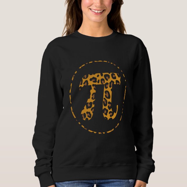 Leopard Pattern Math Holiday Mathematics Pi Day T Shirt (Framsida)