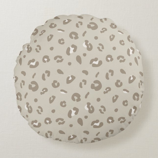 Leopard Pattern Rund Kudde (Framsidan)