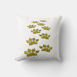 Leopard Paw Print Kudde