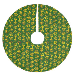 Leopard Paw Skriv ut Mönster Julgransmatta Borstad Polyester