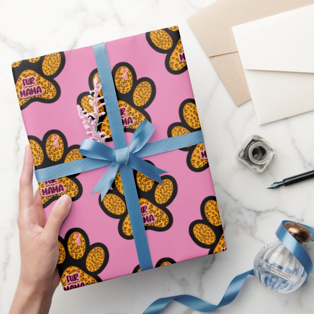 Leopard Paw Skriv ut Päls Mamma Hund Cat Lovers Presentpapper (Gifting)