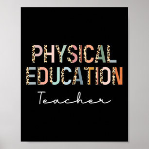 Leopard Pe Teacher Back to school Physical Educati Poster