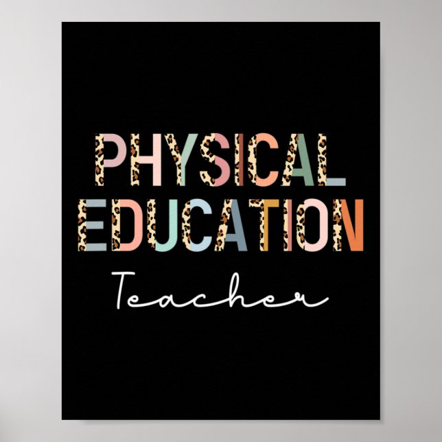 Leopard Pe Teacher Back to school Physical Educati Poster (Framsidan)