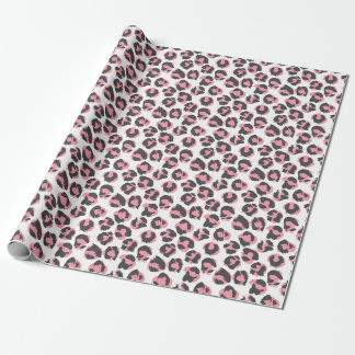 Leopard Pelt: Black Rosa Struktur Presentpapper