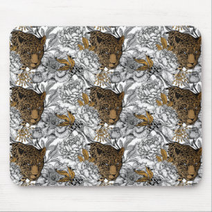 Leopard & Peonies Mönster Musmatta