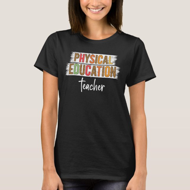 Leopard Physical Education Teacher Cute Ba T-Shirt (Framsida)