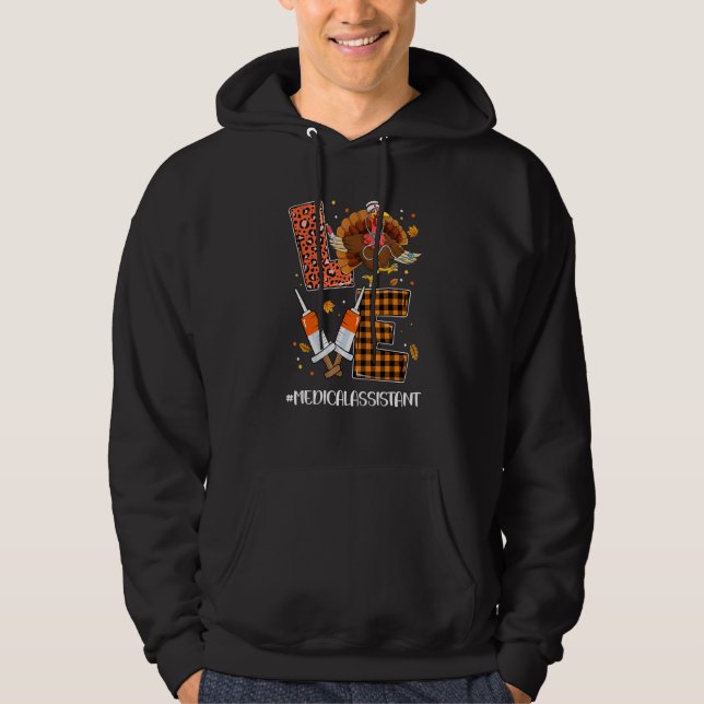 Leopard Play KÄRLEK Medical Assistant Turkiet Tack Hoodie (Framsida)