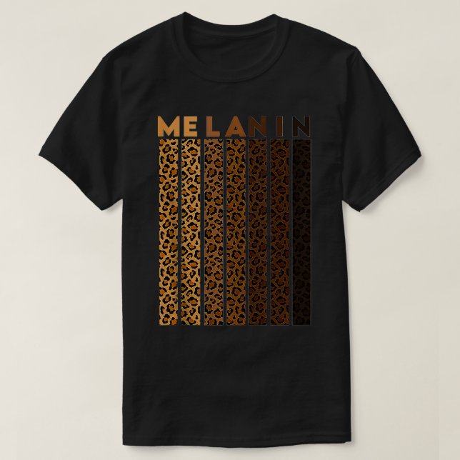 Leopard Play Melanin shirt for Women Pride Black T Shirt (Design framsida)