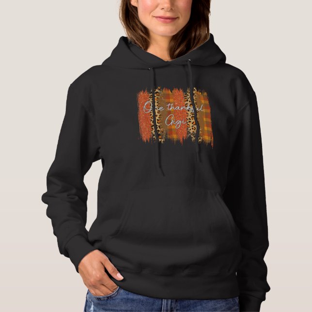 Leopard Play One Thankful Gigi Blsed Fall Tack T Shirt (Framsida)