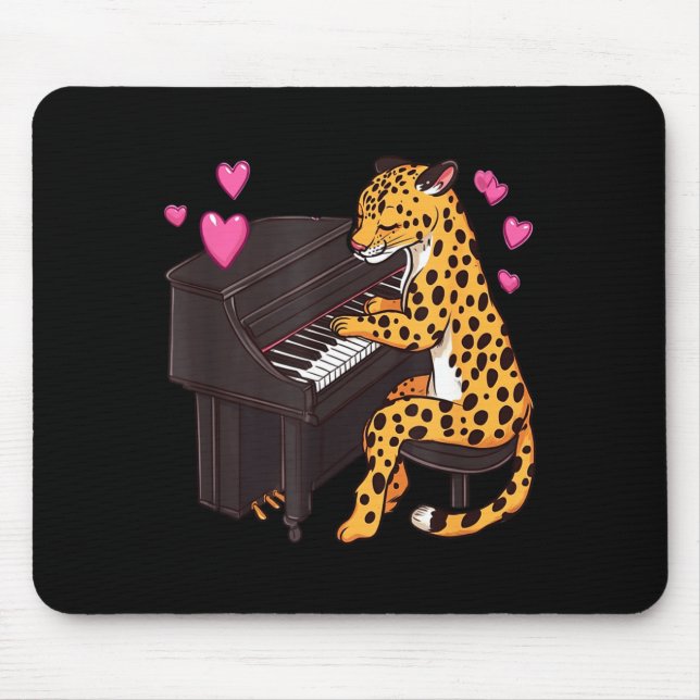 Leopard Playing Ano Valentines Day Funny Leopard  Musmatta (Framsidan)