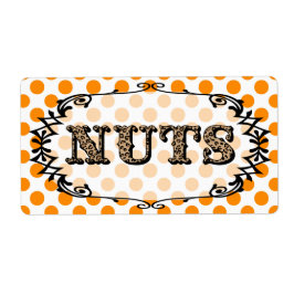 Leopard Polka Dot Nöt Food Label Fraktsedel