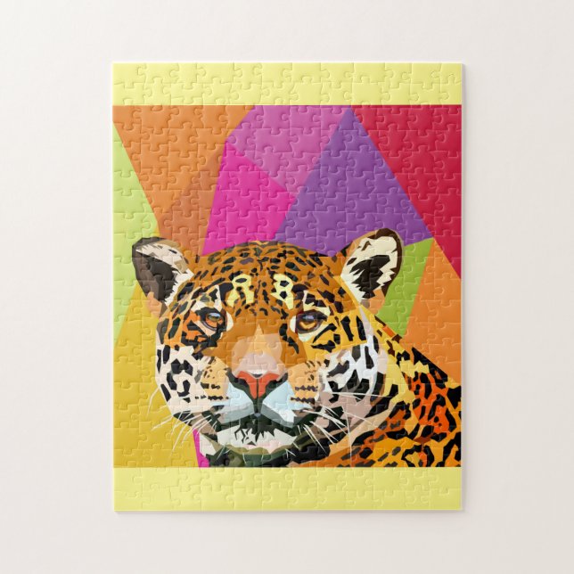 Leopard Pop Art Pussel (Vertikal)