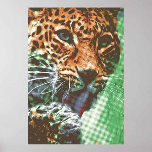 Leopard Portrait Poster (Framsidan)