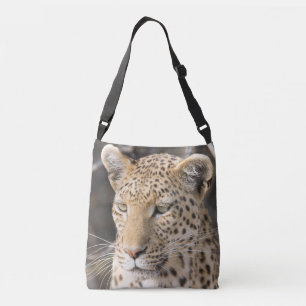 Leopard porträtt axelväska