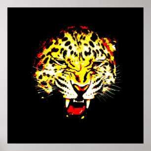 Leopard Poster Skriv ut - Leopard Öga Poster