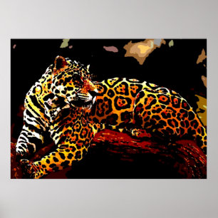 Leopard Poster Skriv ut - Vild för poppgrafik på d