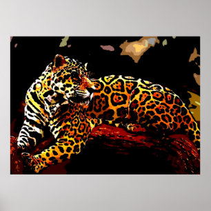 Leopard Poster Skriv ut - Vild katt Poster utskrif