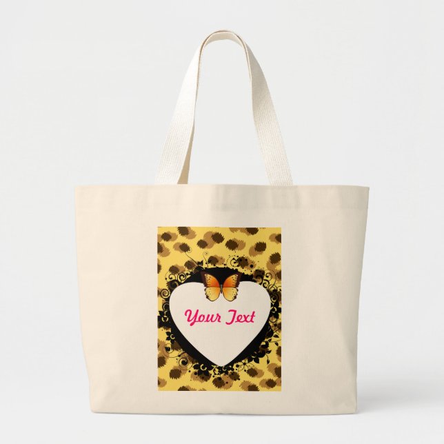 Leopard Prated Heard and Butterfly Jumbo Tygkasse (Framsidan)