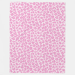 Leopard Preppy Rosa Line Fleecefilt