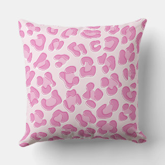 Leopard Preppy Rosa Line Kudde