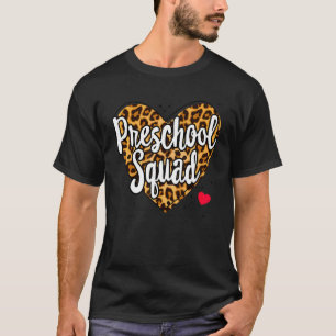 Leopard Preschool Squad Teacher Back to school Day T Shirt