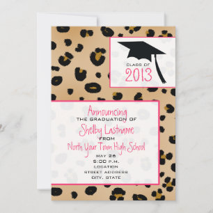 Leopard Print 2013 Studenten annons Inbjudningar