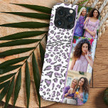 Leopard Print 3 Lodrät Photo Lilac<br><div class="desc">Leopard-personlig för telefonfodral med 3 av dina foton. Fotomallen har ställts in för visning av bilder i lodrät porträtt-format. Designad för iPhone 13 Pro Max men passar många andra modeller. Om du väljer en annan modell kan du kontrollera att designen fortfarande ser underbar ut i förhandsvisningen och vid behov tveka...</div>