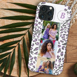 Leopard Print 3 Square Photos Lilac Monogrammed<br><div class="desc">Personlig för monogrammed Leopard-utskrift med 3 av dina foton. Fotomallen har ställts in för visning av bilder i kvadratiskt instagramformat och du kan också lägga till initialer. Om du har problem med placeringen av bilderna kan du prova att beskära till en kvadrat innan du överför. Designad för iPhone 13 Pro...</div>