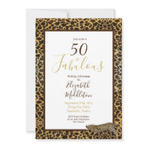 Leopard Print 50 och Fabulous Modern Birthday