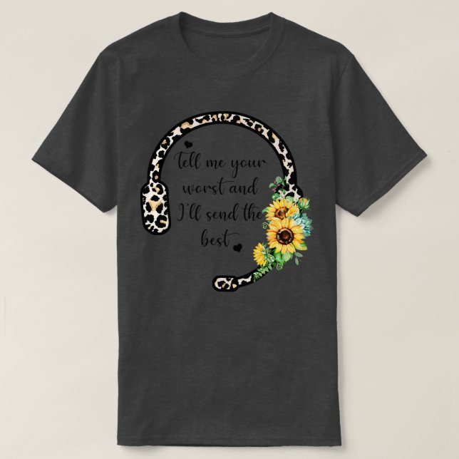 Leopard Print 911 Dispatchers First Responder Cute T Shirt (Design framsida)
