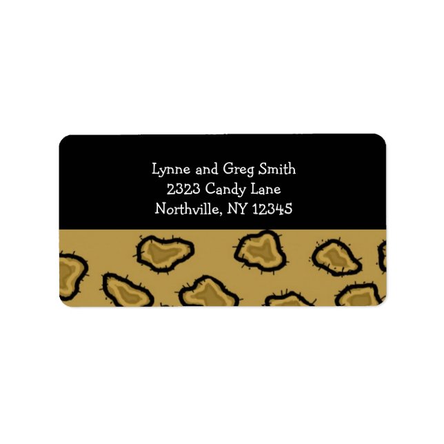 Leopard Print Adressetikett (Framsidan)