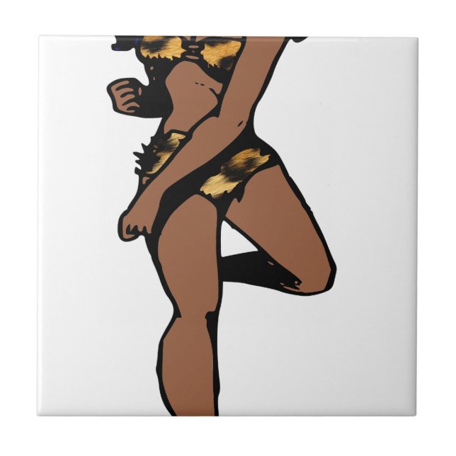 leopard print african-stift kakelplatta (Framsidan)