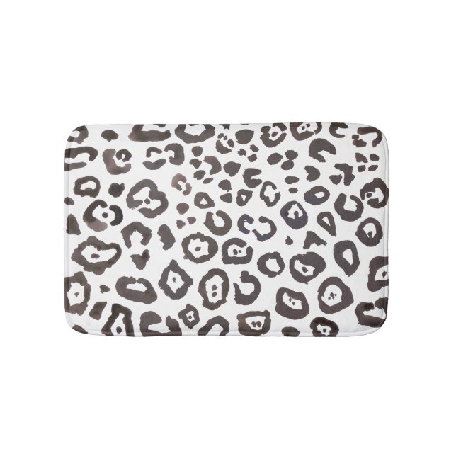 Leopard Print Animal Mönster Bath Mat Badrumsmatta (Framsidan)
