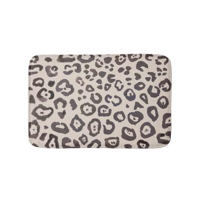 Leopard Print Animal Mönster Bath Mat Badrumsmatta (Framsidan)