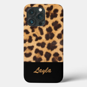 Leopard Print Animal Päls Personlig Namn