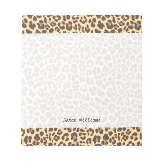 Leopard Print Animal Skin Mönster Anteckningsblock (Framsida)