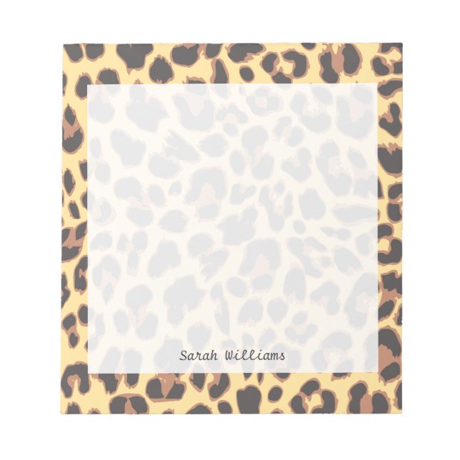 Leopard Print Animal Skin Mönster Anteckningsblock (Framsida)
