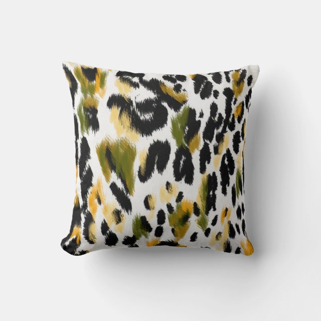Leopard Print: Animal Struktur Background Kudde (Framsida)