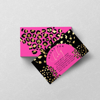 Leopard Print Baby Shower Bokar för Baby Tilläggskort