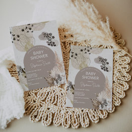 Leopard Print Baby Shower Inbjudningar