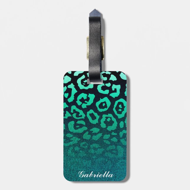 Leopard Print Bagagebricka (Baksidan Lodrät)