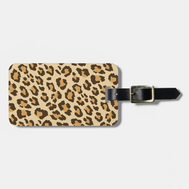 Leopard Print Bagagebricka (Horisontell Framsida)