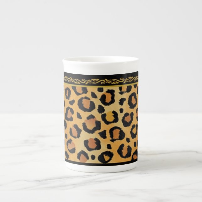 Leopard Print Benporslin Mugg (Framsidan)