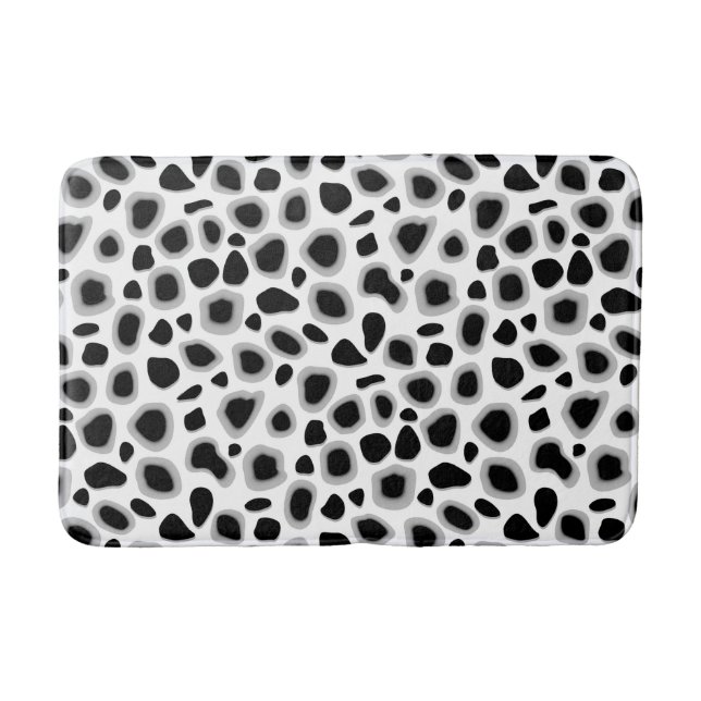 Leopard Print, Black and White Badrumsmatta (Framsidan)