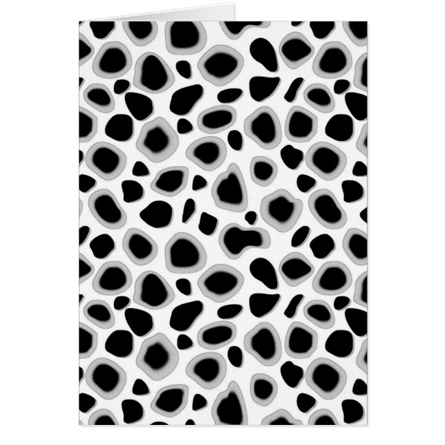 Leopard Print - Black and White OBS Kort (Framsidan)